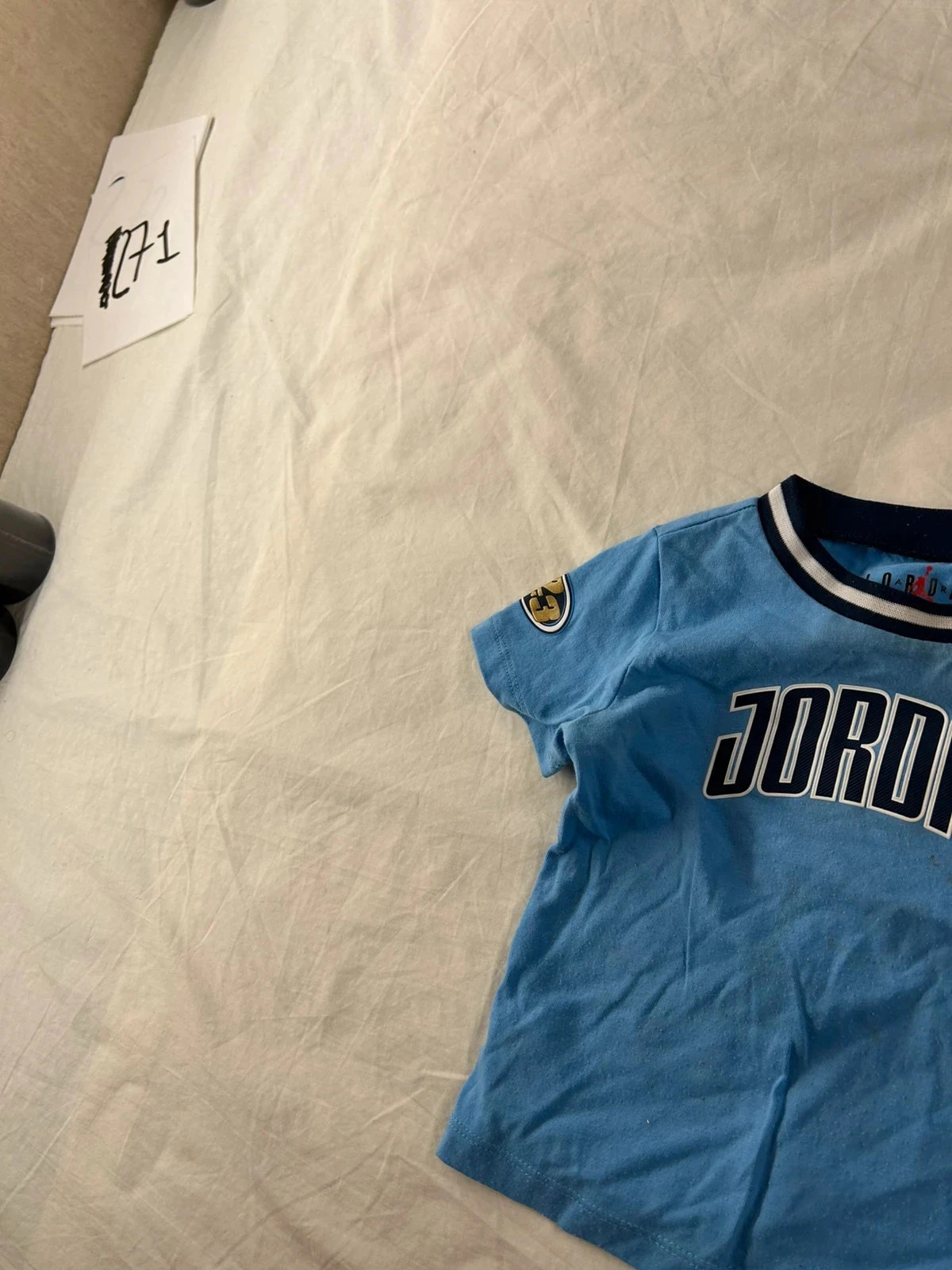 Camiseta azul claro para niños Jordan 24 meses – photo 3
